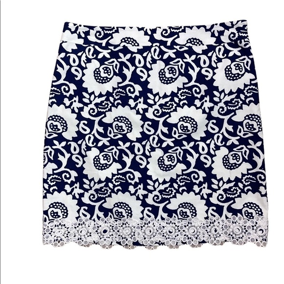 Talbots Pencil Skirt with Lace Trim - Picture 2 of 6